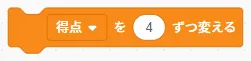 Scratchで数字を増やす場合のイメージ