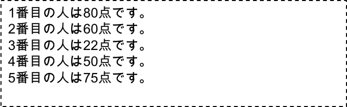 配列を使う①（実行結果）