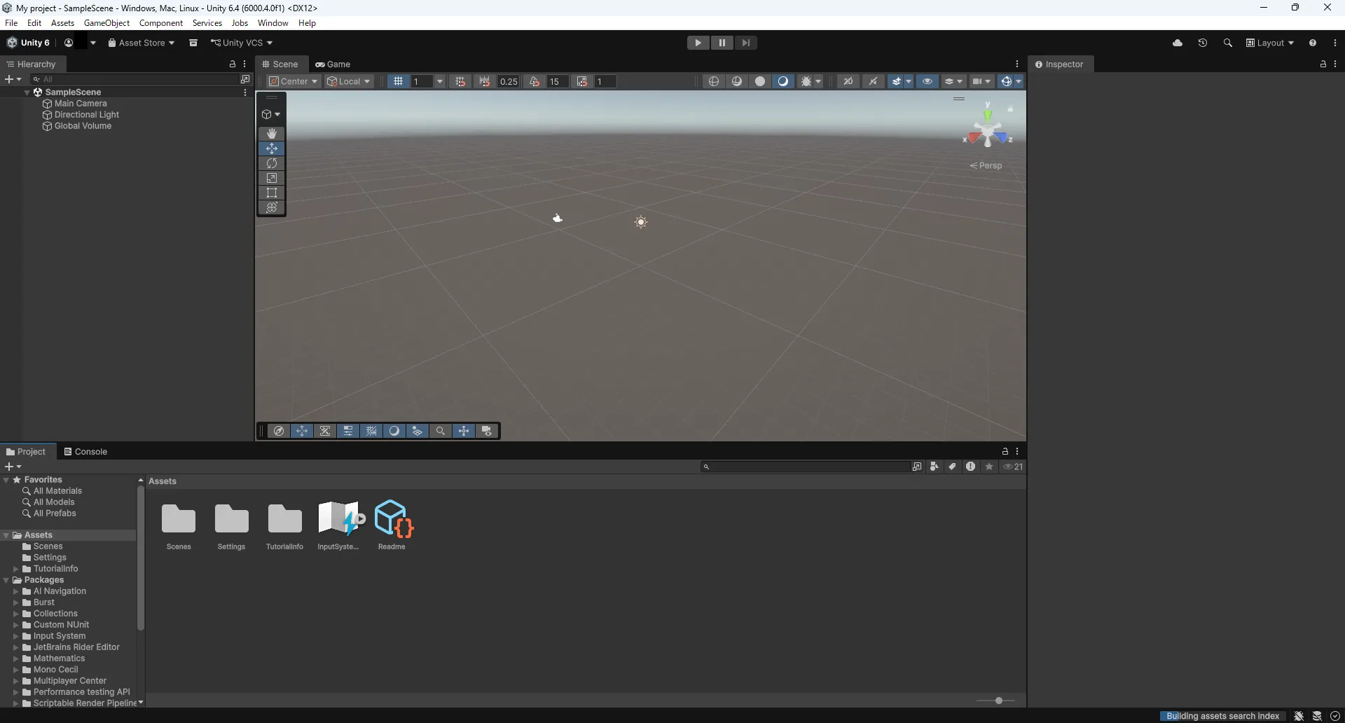 Unityエディターの起動画面