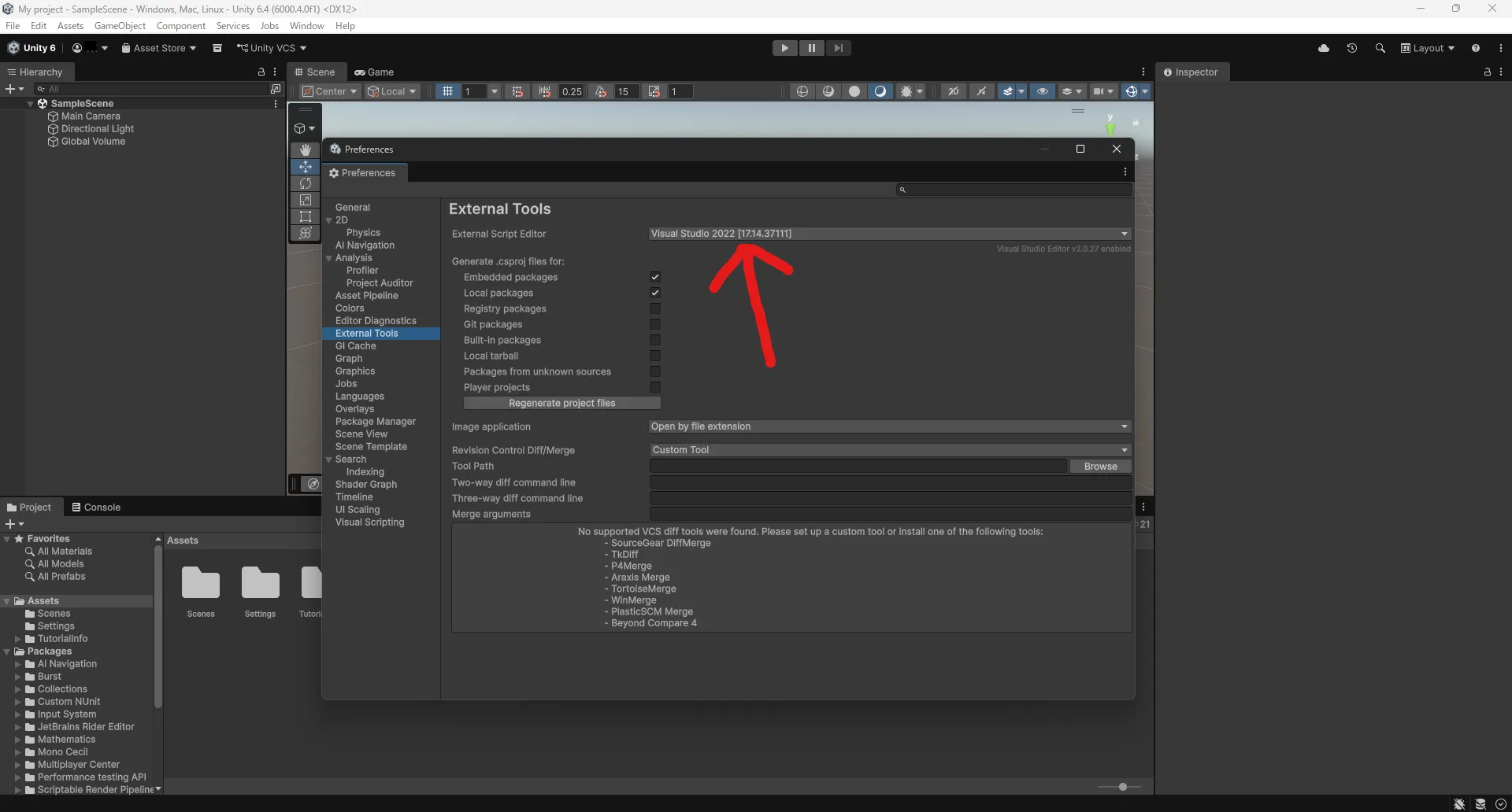 UnityエディターのExternal Script EditorをVisual Studioにする