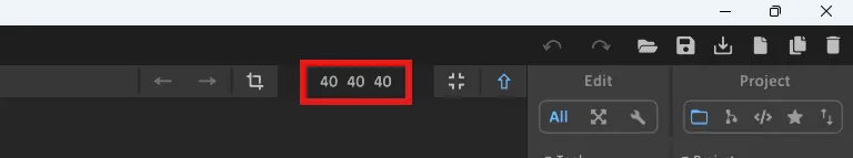 全体のサイズの変更